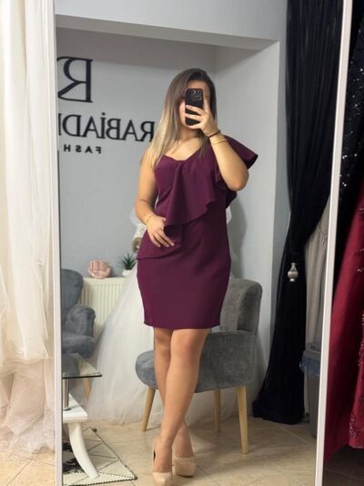 ALURE | TEK OMUZ VOLANLI MİNİ ABİYE